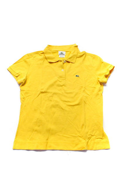 Sanctuary Lacoste Womens Polo Linen Tee Shirt Yellow Size FR 42 Medium Lot 2