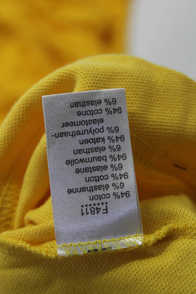 Sanctuary Lacoste Womens Polo Linen Tee Shirt Yellow Size FR 42 Medium Lot 2