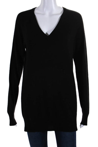 Equipment Femme Women's Long Sleeves Cashmere Pullover Sweater Black Size S