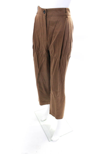 R Label The Reset Womens Solid Brown High Rise Straight Leg Pants Size XL