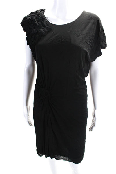 Yigal Azrouel Womens Dolman Sleeve Matte Jersey Wiggle Dress Black Size 6