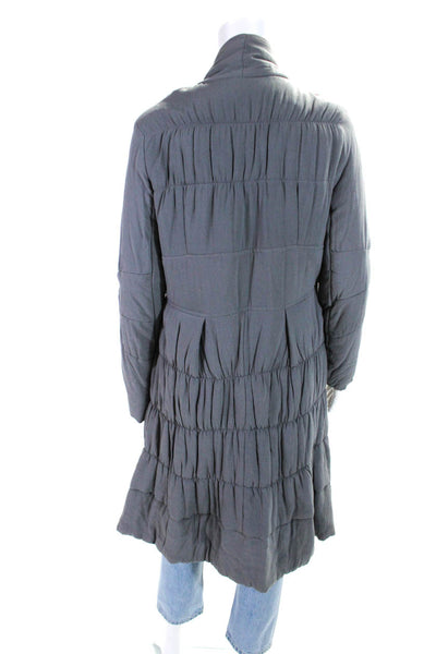 Cartonnier Anthropologie Womens Gray Cowl Neck Long Sleeve Puffer Coat Size S