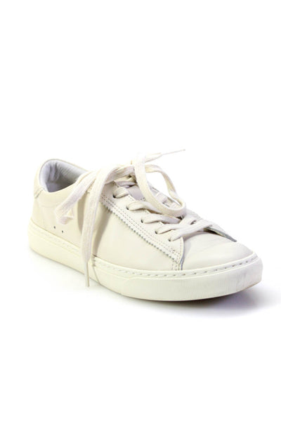 Everlane Womens Leather Low Top Lace Up Casual Day Sneakers Beige Tan Size 5