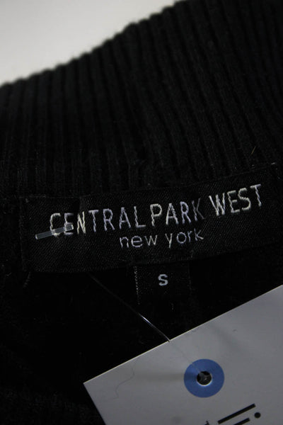 Central Park West Womens Black Vegan Leather Cuff Ankle Jogger Pants Size S