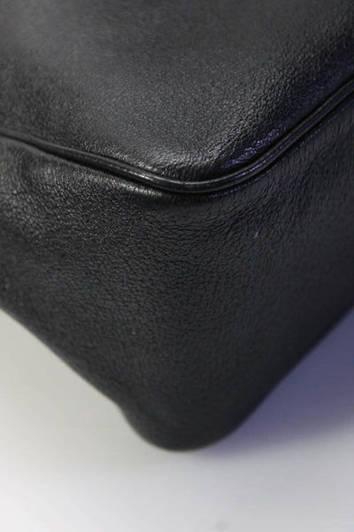 Kate Spade Womens Leather Rope Strap Snap Closure Handbag Purse Black