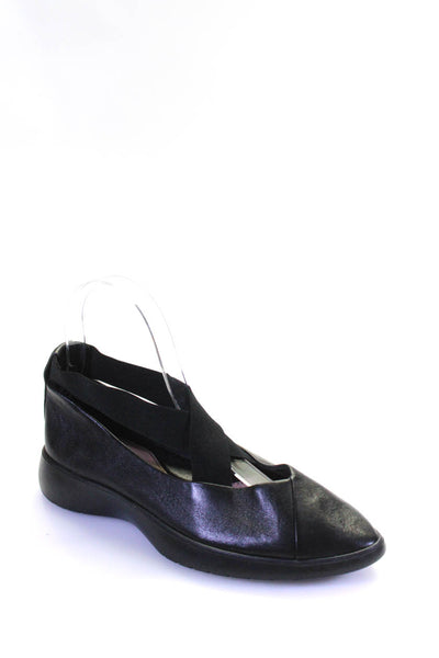 Taryn Rose Women's Pointed Toe Strappy Slip-On Casual Shoe Black Size 6.5