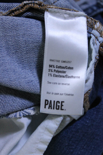Paige Womens Cotton Buttoned Denim Skinny Leg Overalls Blue Size EUR25