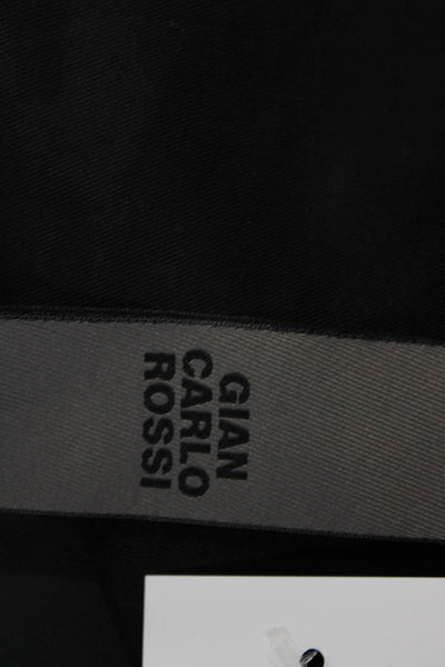 Gian Carlo Rossi Womens Gray Wool Herringbone Removable Hooded Coat Size L