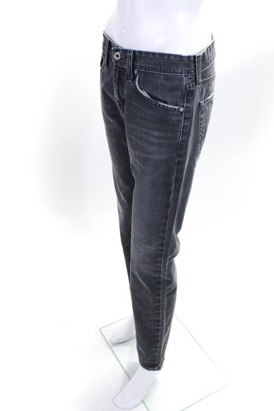 AG Adriano Goldschmied Womens Gray Mid-Rise Straight Leg Matchbox Jeans Size 29