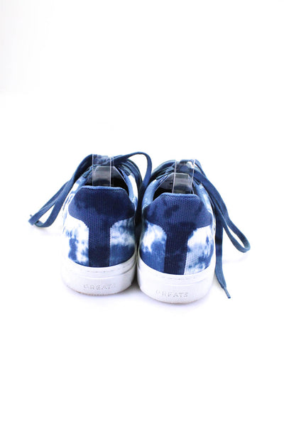 Greats Brookyln Mens Blue Tie Dye Low Top Fashion Sneakers Shoes Size 10.5