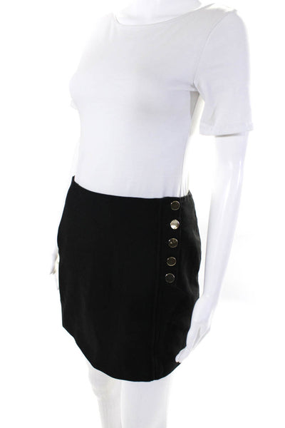 Ba&Sh Womens Side Zip Knee Length Pencil Skirt Black Size 8