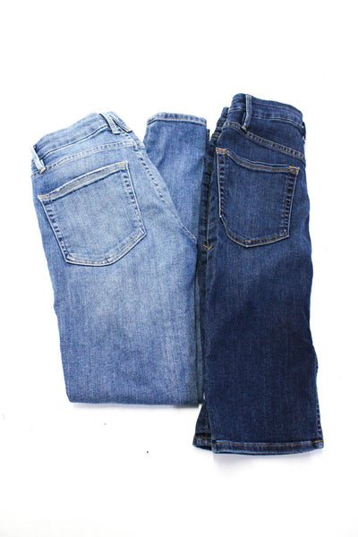 Good American Womens Denim Pencil Skirt Skinny Jeans Blue Size 24 Lot 2