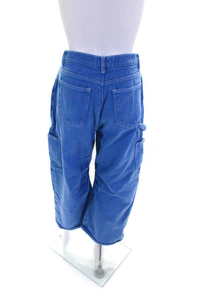 Lioness Womens High Waist Wide Leg Cargo Jeans Pants Blue Size Extra Large