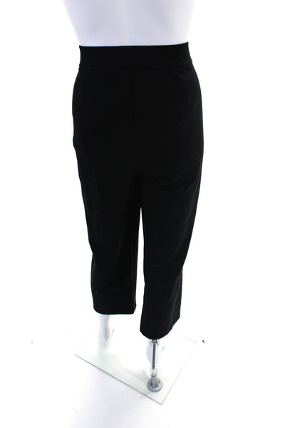 Eileen Fisher Womens Mid-Rise Straight Leg Pull On Trousers Pants Black Size M