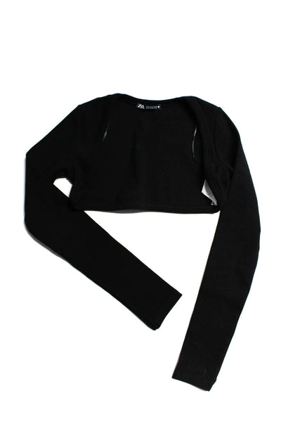 Zara Womens Jacket White One Shoulder Long Sleeve Sweater Top Size S lot 3