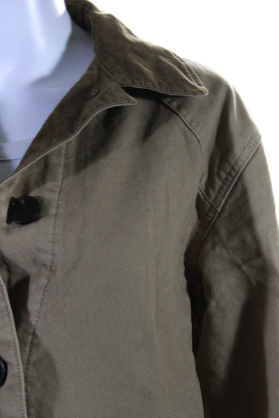 Everlane Womens Cotton Corduroy Collar Button Down Jacket Beige Size XS