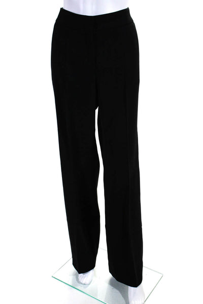 Escada Womens Striped Print Hook & Eye Straight Leg Dress Pants Black Size EUR38