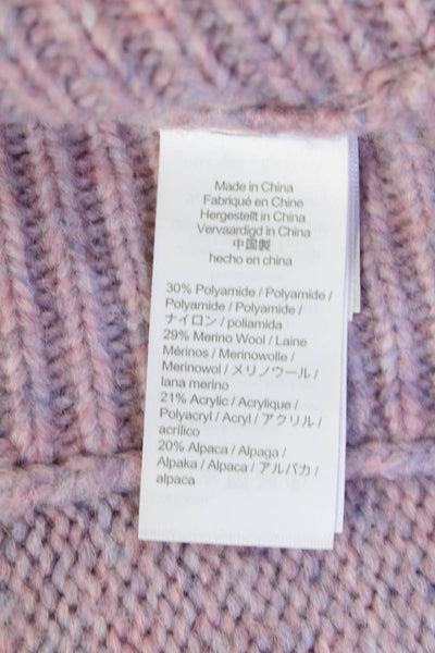 J Crew Womens Pink Turtleneck Sleeveless Oversize Poncho Sweater Top Size S/M