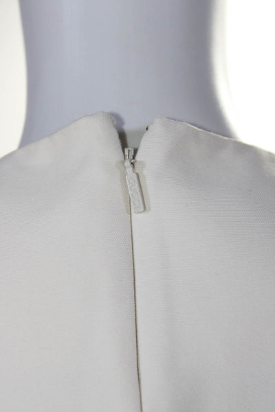 Gucci Womens Short Sleeve Square Neck Pocket Front Shirt White Cotton Size IT 42