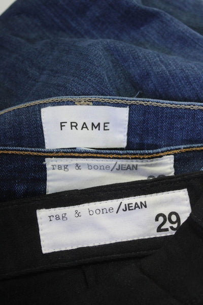 Rag & Bone Jean Frame Womens Skinny Leg Jeans Blue Black Size 29 28 Lot 3