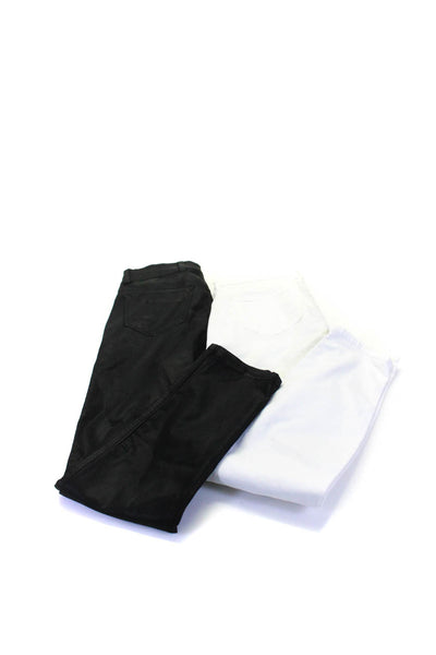 J Brand Joes Womens Zion High Rise Pants White Black Size 27 28 Lot 2