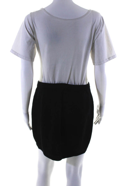 St. John Women's Elastic Waist Bodycon Unlined Mini Skirt Black Size 8