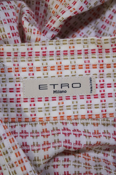Etro Women's Collared Long Sleeves Button Down Multicolor Shirt Size S
