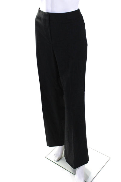 Lafayette 148 New York Womens Straight Leg Menswear Dress Pants Gray Size 8