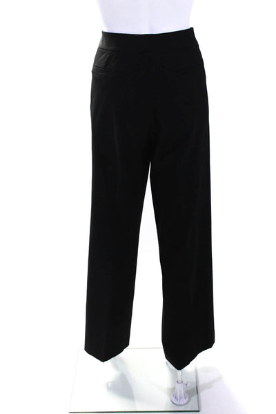 Lafayette 148 New York Womens Mid Rise Creased Wide Leg Dress Pants Black Size 6