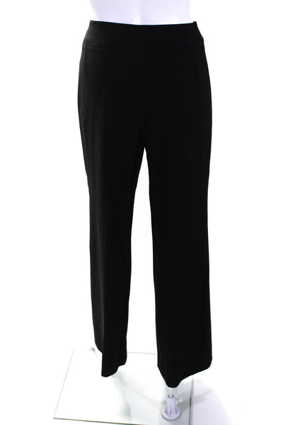Armani Collezioni Womens Creased Wide Leg Dress Pants Black Size 8