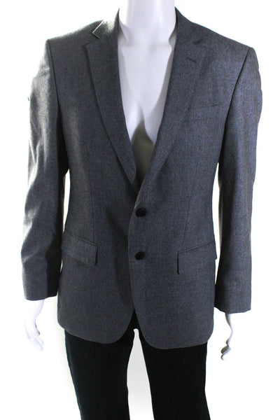 Boss Hugo Boss Men's Collar Long Sleeves Lined Two Button Jacket Gray Size 38