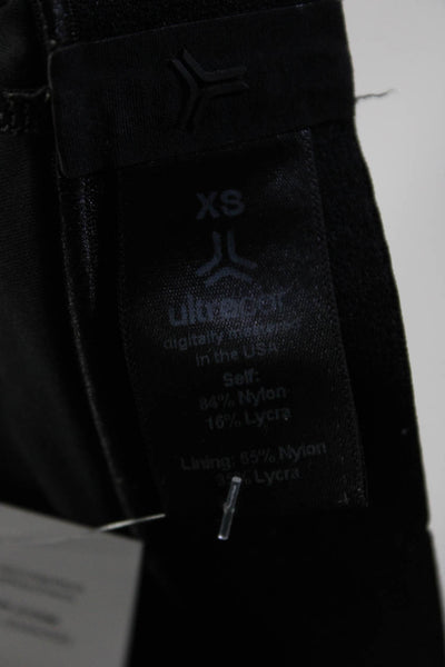 Ultracor Womens Geometric Print Slip-On Athletic Skinny Leggings Black Size XS