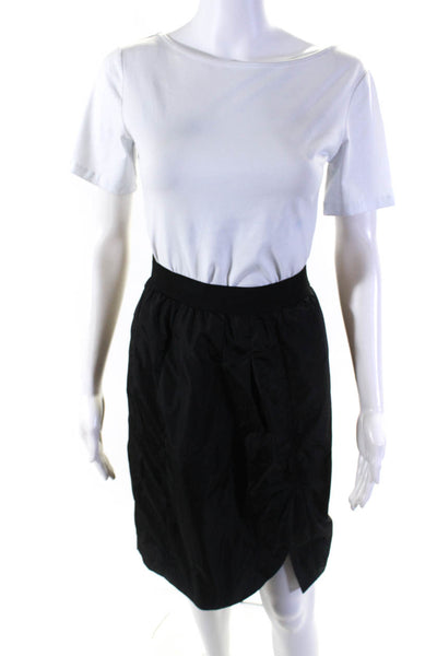 Dorothee Schumacher Womens Front Slit A Line Skirt Black Size Extra Small