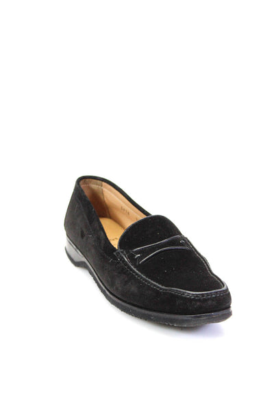 Gravati Womens Velvet Slide On Loafers Black Size 7.5 Medium