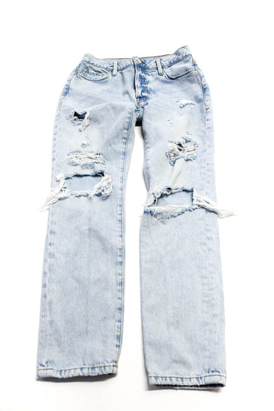 Frame Agolde RtA Womens Le Garcon Slim Jeans Shorts Blue Black Size 25 27 Lot 3