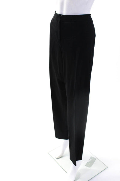 Lafayette 148 New York Womens Zip Hook & Eye Straight Dress Pants Black Size 12