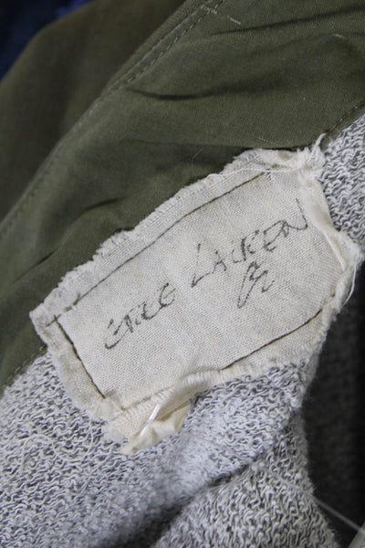 Greg Lauren Womens Cotton Drawstring Waist Army Jacket Flower Pant Green Size 0