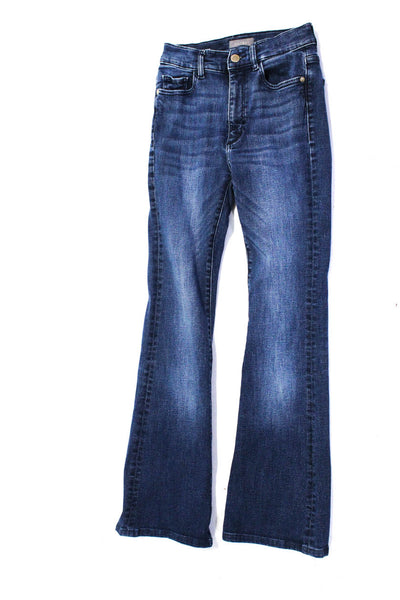 DL1961 Womens Bridget High Rise Slim Fit Dark Wash Bootcut Jeans Blue Size 24