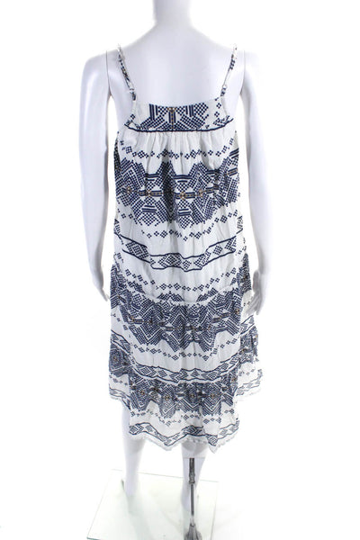 Lola Australia Womens White Printed Scoop Neck Sleeveless A-line Dress Size XS