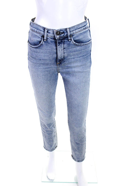 Rag & Bone Womens Light Wash Denim Slim Fit Mid Rise Skinny Jeans Blue Size 25