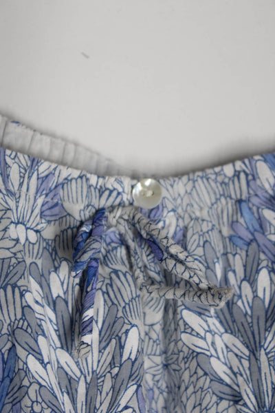 Roller Rabbit Womens Cotton Floral Print Halter Neck Tiered Sundress Blue Size 8