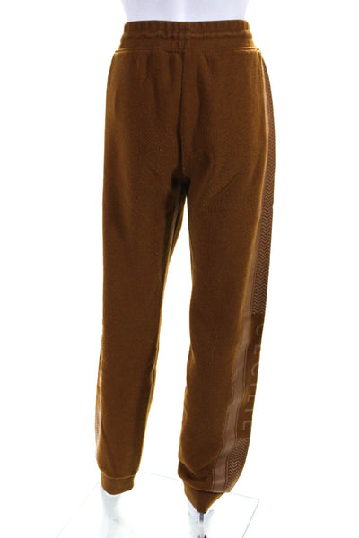 Cecilie Women's Drawstring Waist Graphic Tapered Leg Jogger Pant Brown Size L