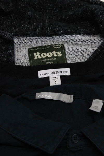 Standard James Perse Vince Roots Mens Shirts Jacket Black Navy Size 2 S M Lot 3