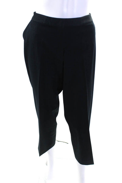 Tahari Womens Zipped Hook & Eye Tapered Straight Dress Pants Navy Size 12