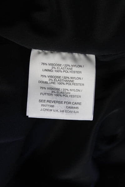 J Crew Womens Long Sleeve No Button Single Vented Blazer Jacket Black Size 2