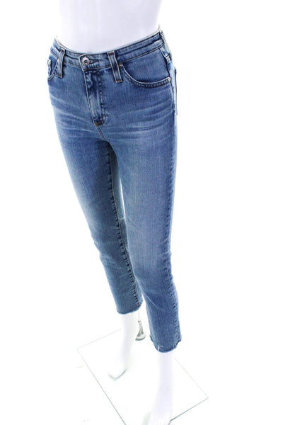 Adriano Goldschmied Womens High Rise The Isabelle Jeans Blue Cotton Size 25