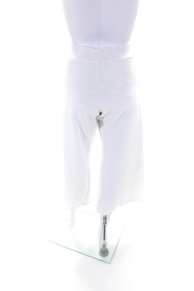Zulu & Zephyr Womens High Rise Pull On Pants White Cotton Size Small