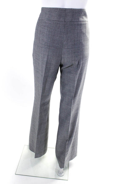 Akris Women's Zip Closure Straight Leg Work Wear Dress Pant Gray Size 12