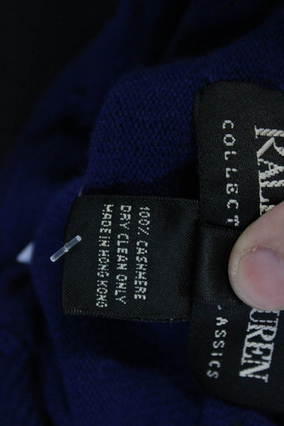 Ralph Lauren Collection Classics Womens Cashmere Turtleneck Sweater Blue Size S