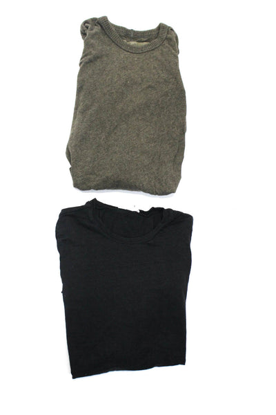 Frame Denim Enza Costa Womens Linen Long Sleeve Blouse Top Black Size XS Lot 2